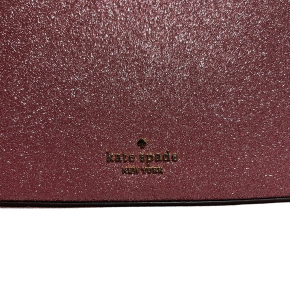 Kate Spade Glimmer Glitter Pochette Pink Handbag Purse - Picture 3 of 8